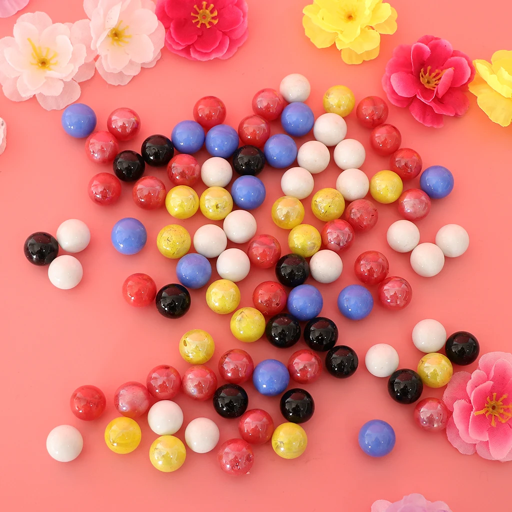 90x 16mm Glass Beads Marbles Ball Run Chinese Checkers Toys Fish Tank Decor 90x 16mm Glass Beads Marbles Ball Run Chinese Checkers Toys Fish Tank Decor