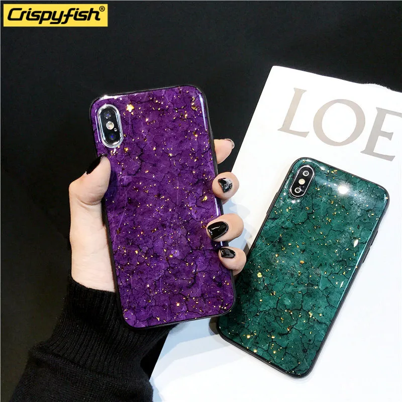 Crispyfish Purple Glitter Gold Foil Bling Cases For iPhone X 10 Cover Green Soft TPU For iPhone XR XS MAX 7 8 6 6s Plus Case
Crispyfish Purple Glitter Gold Foil Bling Cases For iPhone X 10 Cover Green Soft TPU For iPhone XR XS MAX 7 8 6 6s Plus Case
