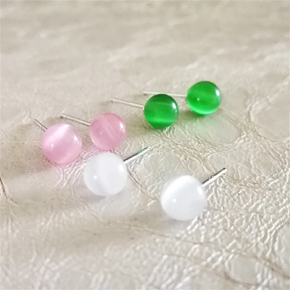 Crystal S925 Pure Sterling Silver Stud Earrings for Women 6mm Beads Ball Green White Pink Natural Stone Earrings Fashion Jewelry
Crystal S925 Pure Sterling Silver Stud Earrings for Women 6mm Beads Ball Green White Pink Natural Stone Earrings Fashion Jewelry