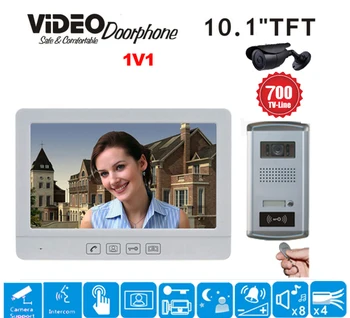 ZHUDELE 10.1 Inch Display Wired Video Door Phone Touch button Doorbell Intercom Night Vision 1V1 700TVL HD Home House Security
ZHUDELE 10.1 Inch Display Wired Video Door Phone Touch button Doorbell Intercom Night Vision 1V1 700TVL HD Home House Security