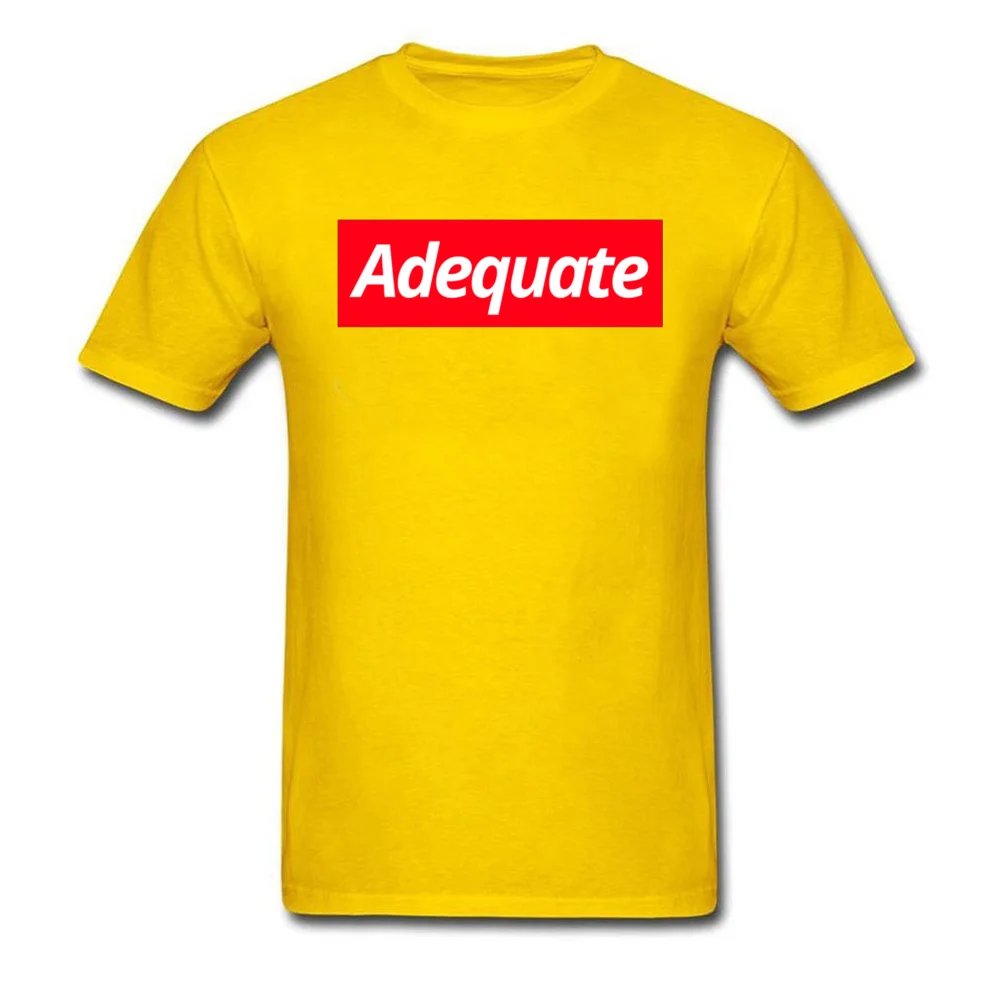 Mens T-Shirt Adequate 24234 Street Tops Shirt Cotton Fabric Round Neck Short Sleeve Design Tshirts Summer Drop Shipping Adequate 24234 yellow