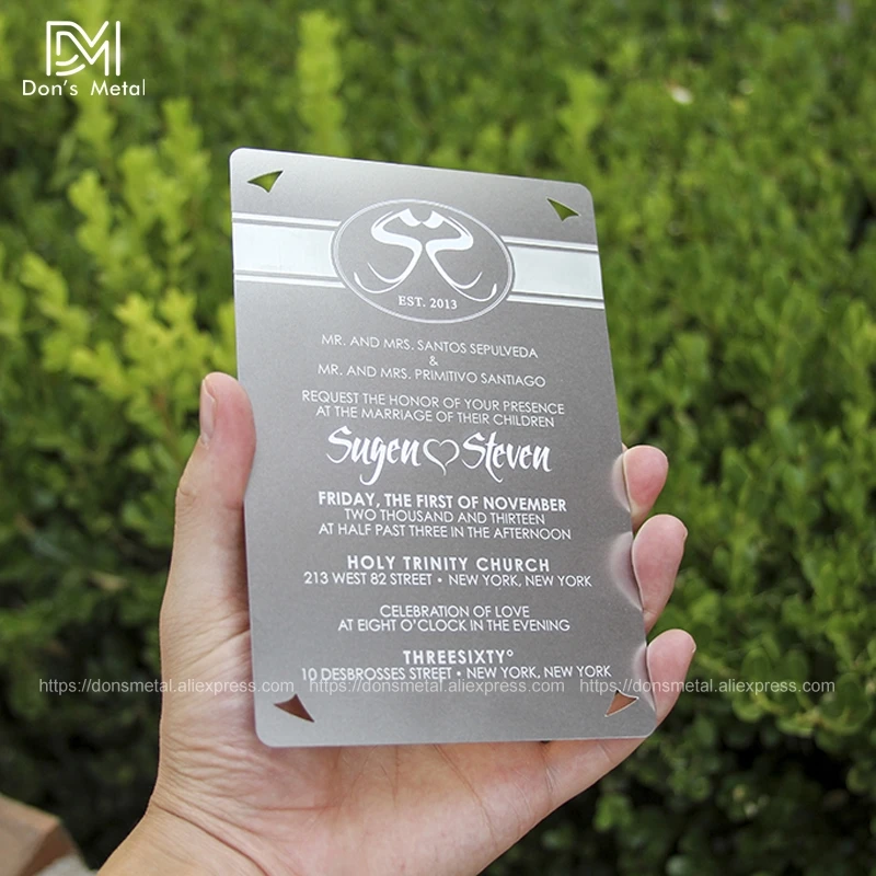 Long-term customer custom connection - metal business card stainless steel card making 
