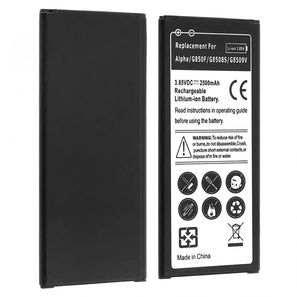Sale 3.85V 2500mAh Rechargeable Built-in Li-ion Replacement Battery Phone Accumulator for Samsung Galaxy Alpha G850S G8509 G850F
Sale 3.85V 2500mAh Rechargeable Built-in Li-ion Replacement Battery Phone Accumulator for Samsung Galaxy Alpha G850S G8509 G850F