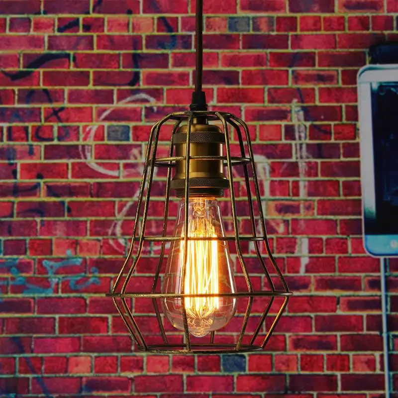 Retro Vintage Edison Pendant Light Bulb Iron Guard Wire Cage Ceiling Hanging Light Fitting Bar Cafe Lampshade DIY Lamp Base
Retro Vintage Edison Pendant Light Bulb Iron Guard Wire Cage Ceiling Hanging Light Fitting Bar Cafe Lampshade DIY Lamp Base