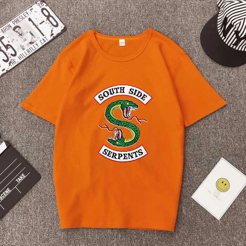 US drama River Valley town south side snake figure logo popular pattern 15 color selection T-shirt round neck ladies / men's shi
US drama River Valley town south side snake figure logo popular pattern 15 color selection T-shirt round neck ladies / men's shi