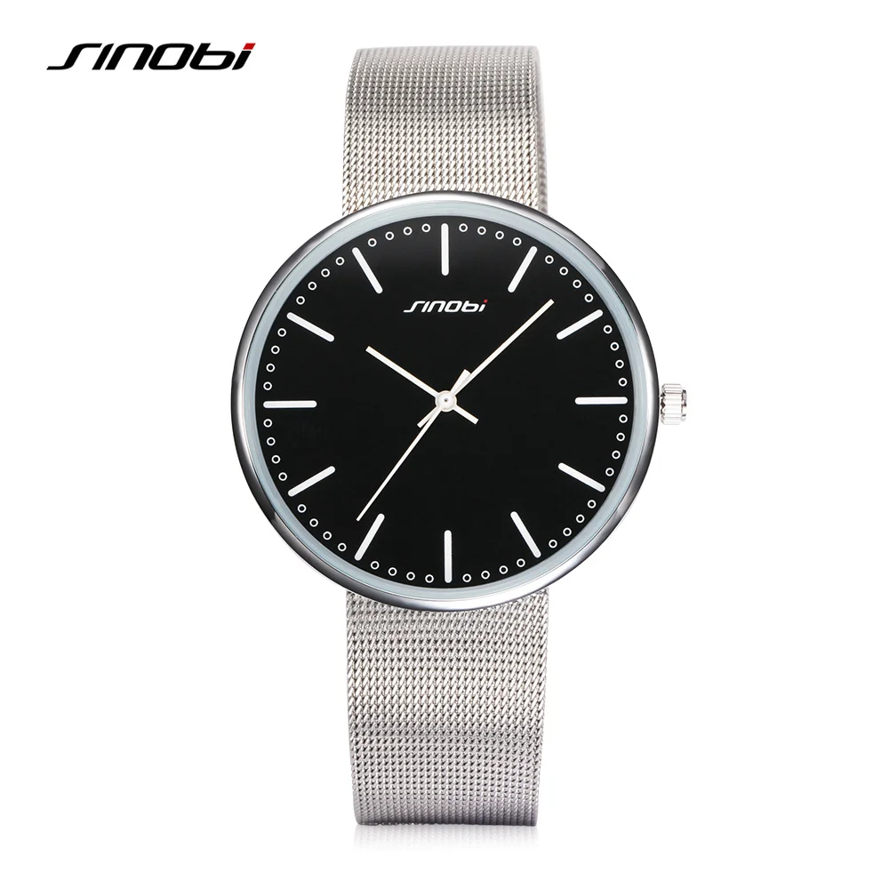 SINOBI Fashion Casual Men's Watch Simple Quartz Mesh Clock Stainless Steel Strap Waterproof Male Wrist Watch Relogio Masculino
SINOBI Fashion Casual Men's Watch Simple Quartz Mesh Clock Stainless Steel Strap Waterproof Male Wrist Watch Relogio Masculino