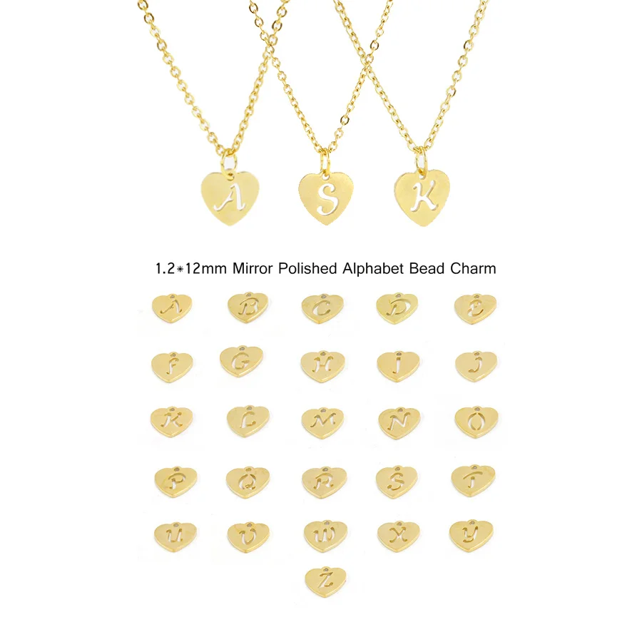 FnixtarMirror Polished Stainless Steel 26 Alphabet Pendant Necklace Love Heart Initial Charm Jewelry For Women Gift 26piece/lot
FnixtarMirror Polished Stainless Steel 26 Alphabet Pendant Necklace Love Heart Initial Charm Jewelry For Women Gift 26piece/lot