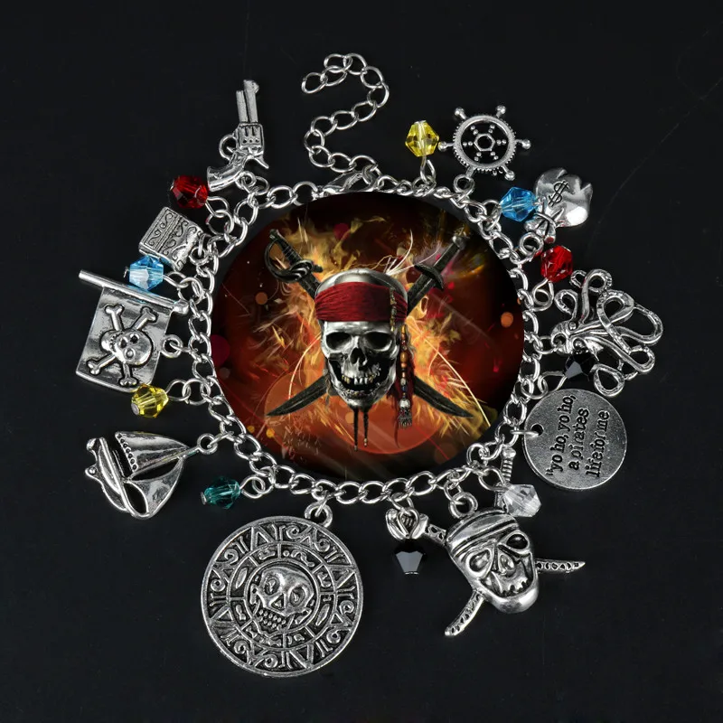 Pirates of the Caribbean captain Jack Skull Skeleton Pendants Chain Bangles Bracelets for Woman Accessories Wristbands
Pirates of the Caribbean captain Jack Skull Skeleton Pendants Chain Bangles Bracelets for Woman Accessories Wristbands