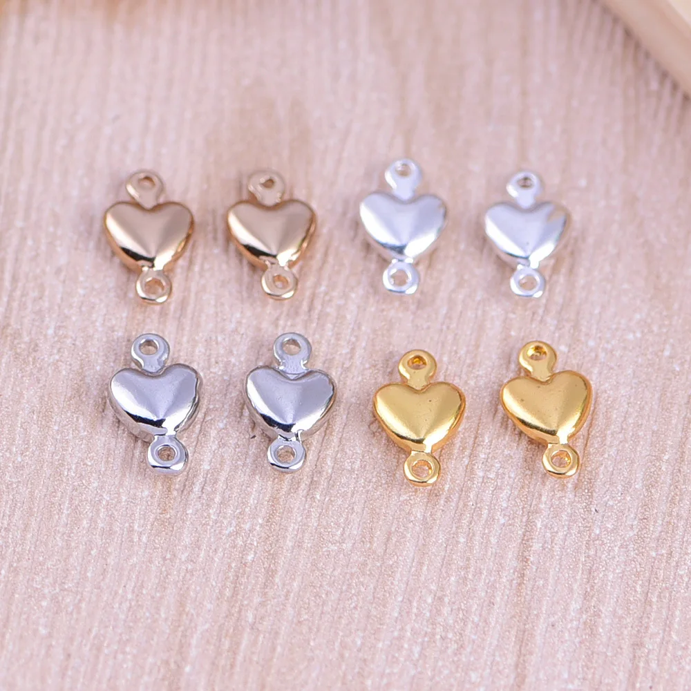 50pcs/lot copper material gold silver blank 3D heart with two hole charm pendant accessories for bracelet DIY jewelry making
50pcs/lot copper material gold silver blank 3D heart with two hole charm pendant accessories for bracelet DIY jewelry making