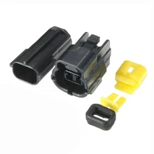 Black Waterproof Electrical Wiring ELECTRICAL WIRING Multi connectors 2 3 4 6 PIN Size: 2 Pin Sets: 2 Sets(China)