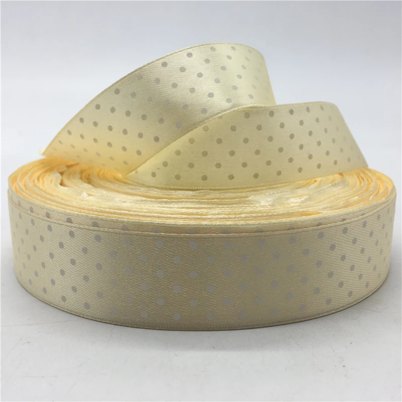 5yards 1"(25mm) Ivory Polka Dots Satin Ribbon Printed Polyester Ribbon DIY Christmas Wedding Decoration Handmade Materials
5yards 1"(25mm) Ivory Polka Dots Satin Ribbon Printed Polyester Ribbon DIY Christmas Wedding Decoration Handmade Materials