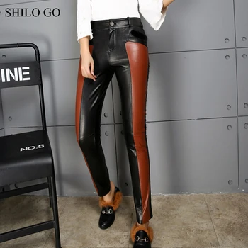 SHILO GO Leather Pants Womens Autumn Fashion sheepskin genuine leather Pants high waist single breasted hot color pencil pants
SHILO GO Leather Pants Womens Autumn Fashion sheepskin genuine leather Pants high waist single breasted hot color pencil pants