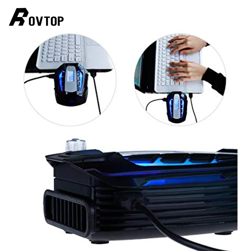 Rovtop Portable Mini Cooling Notebook PC Laptop Fan USB Air Cleaner For Immediate Cooling With Temperature Display Cooling Pads
Rovtop Portable Mini Cooling Notebook PC Laptop Fan USB Air Cleaner For Immediate Cooling With Temperature Display Cooling Pads