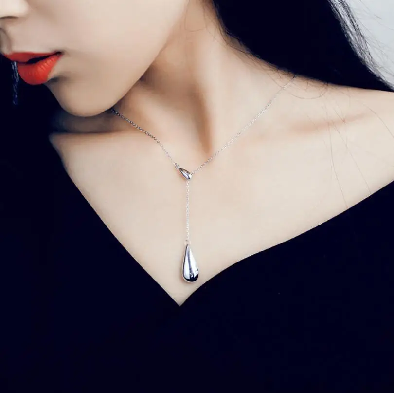 Anenjery Zircon Water Drop Adjustable Pendant Necklace 925 Sterling Silver Necklace For Women Girl Birthday Gift S-N243
Anenjery Zircon Water Drop Adjustable Pendant Necklace 925 Sterling Silver Necklace For Women Girl Birthday Gift S-N243