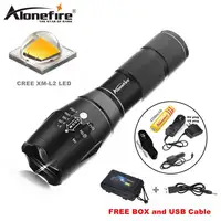 Alonefire G700 X800 CREE XML T6 L2 U3 LED high power Zoom Tactical LED Flashlight Torch Lamp For AAA 18650 Rechargeable Battery image