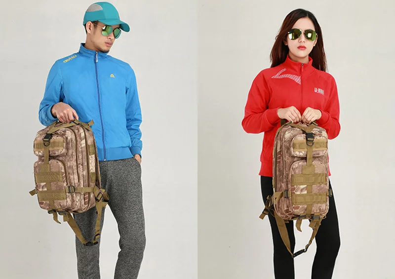 30L Outdoor Military Tactical Backpack Molle Bag Army Sport Rucksack Climbing Camping Trekking Storage Camouflage Bag BP0272 (7)