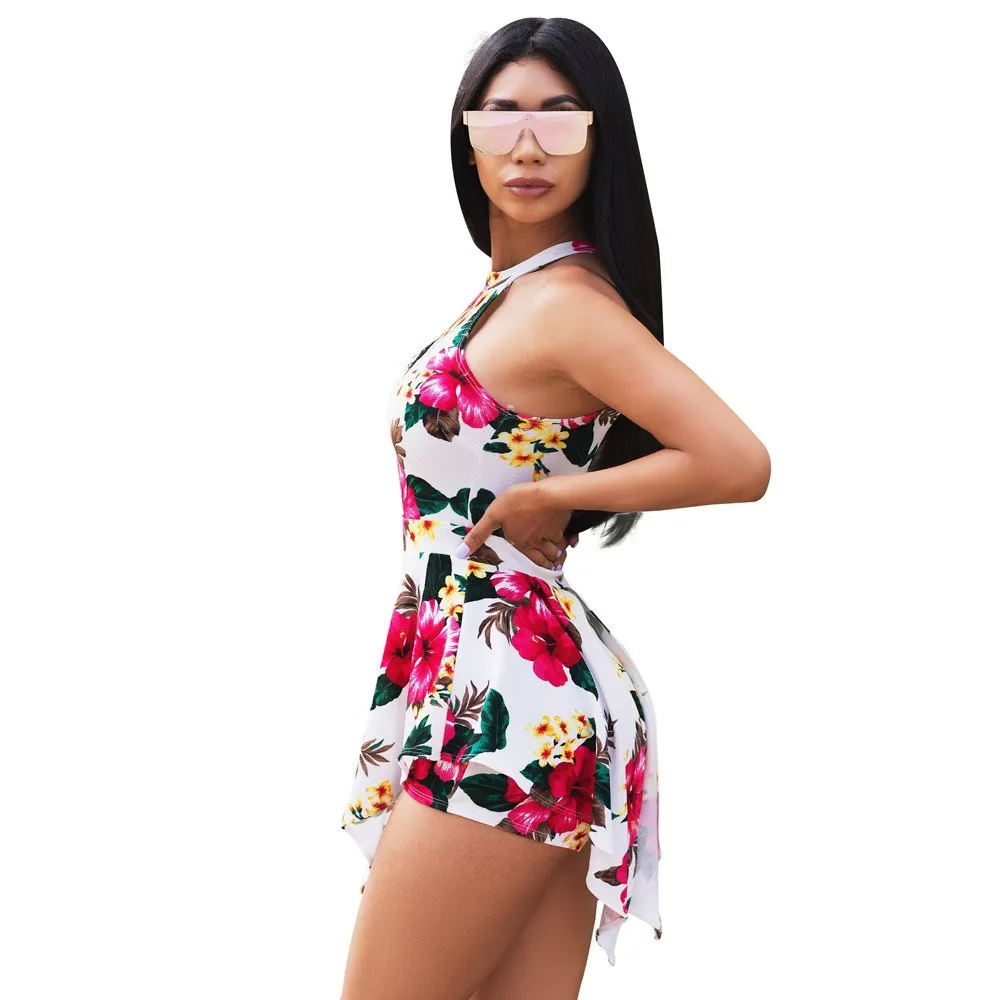 2019 Sexy Off Shoulder Floral Print Irregular Rompers Summer Women O Neck Sleeveless Short Bodysuit Zipper Playsuit
2019 Sexy Off Shoulder Floral Print Irregular Rompers Summer Women O Neck Sleeveless Short Bodysuit Zipper Playsuit