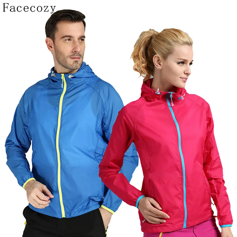 Lovers' Hooded Hiking Coat w/ Front Zipper UV-Resistant & Quick-Drying
