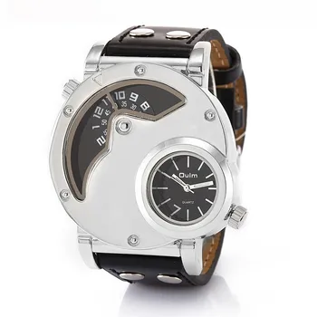 Mens Watches Top Brand OULM 9591 2 Time Zone PU Band Stainless Steel Back Casual Quartz Watch Relogio Masculino Marca Original
Mens Watches Top Brand OULM 9591 2 Time Zone PU Band Stainless Steel Back Casual Quartz Watch Relogio Masculino Marca Original