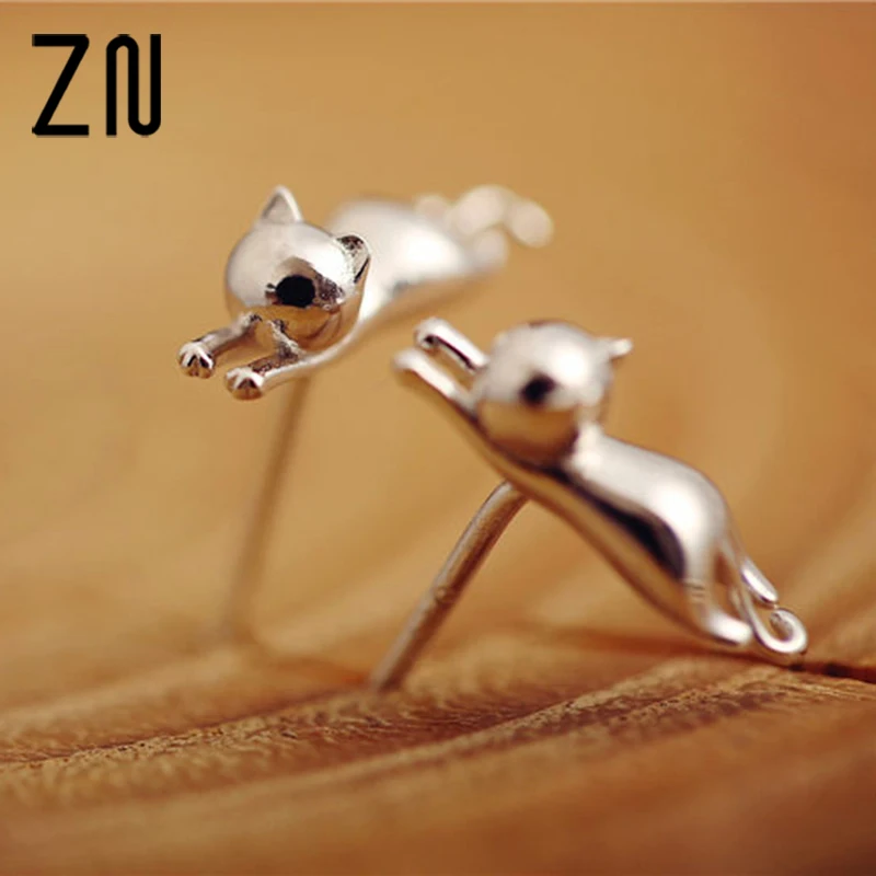 1 Pair Casual Delicate Tiny Silver Color Cute Cats Earrings For Women Girl Chic Stud Earrings
1 Pair Casual Delicate Tiny Silver Color Cute Cats Earrings For Women Girl Chic Stud Earrings