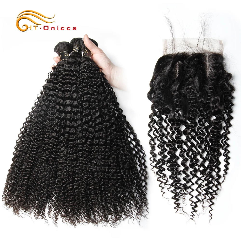 Onicca Curly Human Hair Bundles With Closure Kinky Curly Hair With Closure Brazilian Hair Weave Bundles With Closure Remy Hair
Onicca Curly Human Hair Bundles With Closure Kinky Curly Hair With Closure Brazilian Hair Weave Bundles With Closure Remy Hair