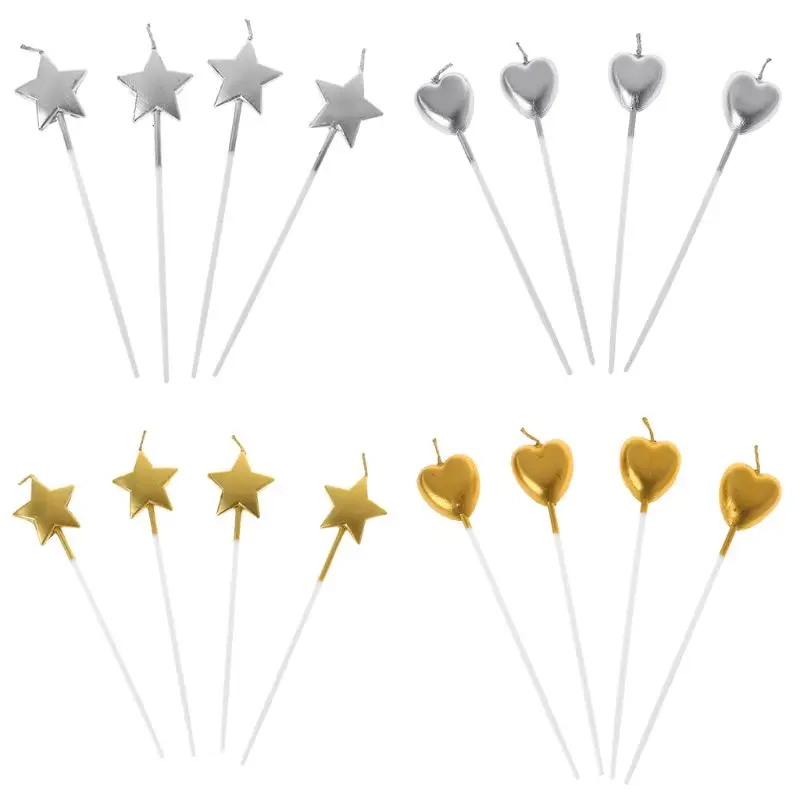 4 pcs/Set Happy Birthday Heart And Star Candles Cake Decoration Cute Candle Kids Party Supplies for party and wedding
4 pcs/Set Happy Birthday Heart And Star Candles Cake Decoration Cute Candle Kids Party Supplies for party and wedding
