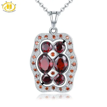 Hutang Gemstone Garnet Pendant 925 Sterling Silver Necklace Fine Natural Stone Jewelry for Women Girls Best Gift New 18" Chain
Hutang Gemstone Garnet Pendant 925 Sterling Silver Necklace Fine Natural Stone Jewelry for Women Girls Best Gift New 18" Chain