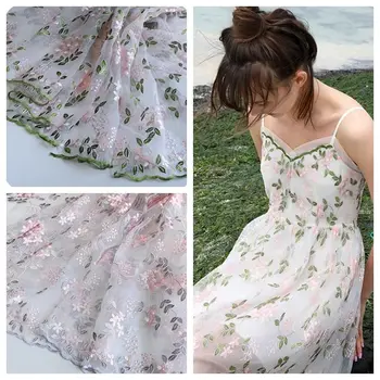 High quality organza flower embroidery wide lace fabric DIY skirt clothing fabric blackout curtain handmade accessories
High quality organza flower embroidery wide lace fabric DIY skirt clothing fabric blackout curtain handmade accessories