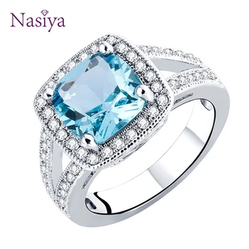 Nasiya 925 Sterling Silver Women Ring Created Sky Blue Topaz Classic Rings For Female Party Wedding Engagement Christmas Gift
Nasiya 925 Sterling Silver Women Ring Created Sky Blue Topaz Classic Rings For Female Party Wedding Engagement Christmas Gift