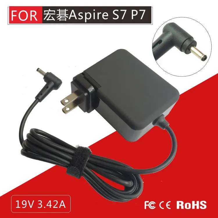 19V 3.42A 65W laptop AC power adapter charger for Acer S7 W700 P3 laptop white charger
19V 3.42A 65W laptop AC power adapter charger for Acer S7 W700 P3 laptop white charger
