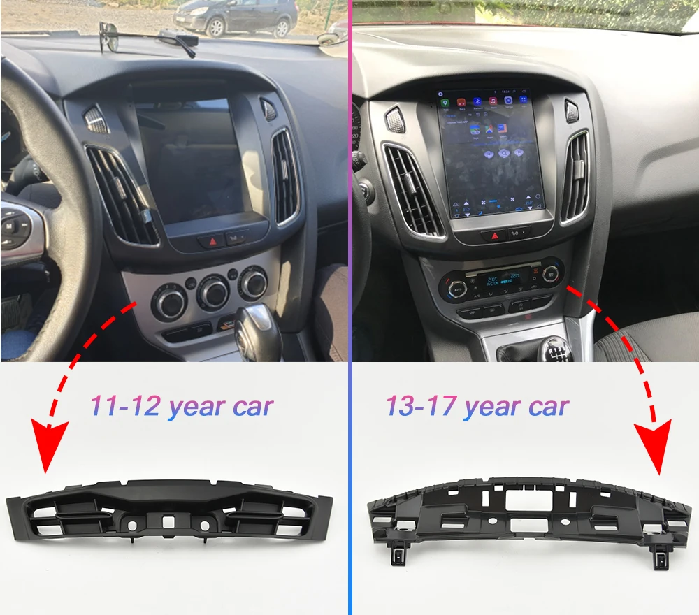 Excellent Navivox 2 Din Android Car DVD Player GPS Navi For Ford Focus 2012-2017 Mirror Link Bluetooth Tesla Style Big Screen Car Radio 1