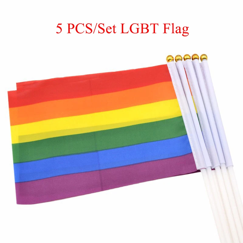 5pcs LGBT Flag for Lesbian Gay Pride Flag Colorful Rainbow Flag Polyester with Brass Grommets Banner Hanging Friendly LGBT Flag
5pcs LGBT Flag for Lesbian Gay Pride Flag Colorful Rainbow Flag Polyester with Brass Grommets Banner Hanging Friendly LGBT Flag