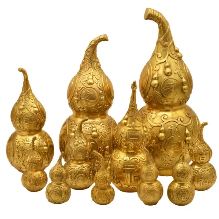 Pure copper Gourd 4 sizes Feng Shui Holy gourd bring Wealth and Fortune Office Home Decoration Table Ornament Lucky Gifts SM18
Pure copper Gourd 4 sizes Feng Shui Holy gourd bring Wealth and Fortune Office Home Decoration Table Ornament Lucky Gifts SM18