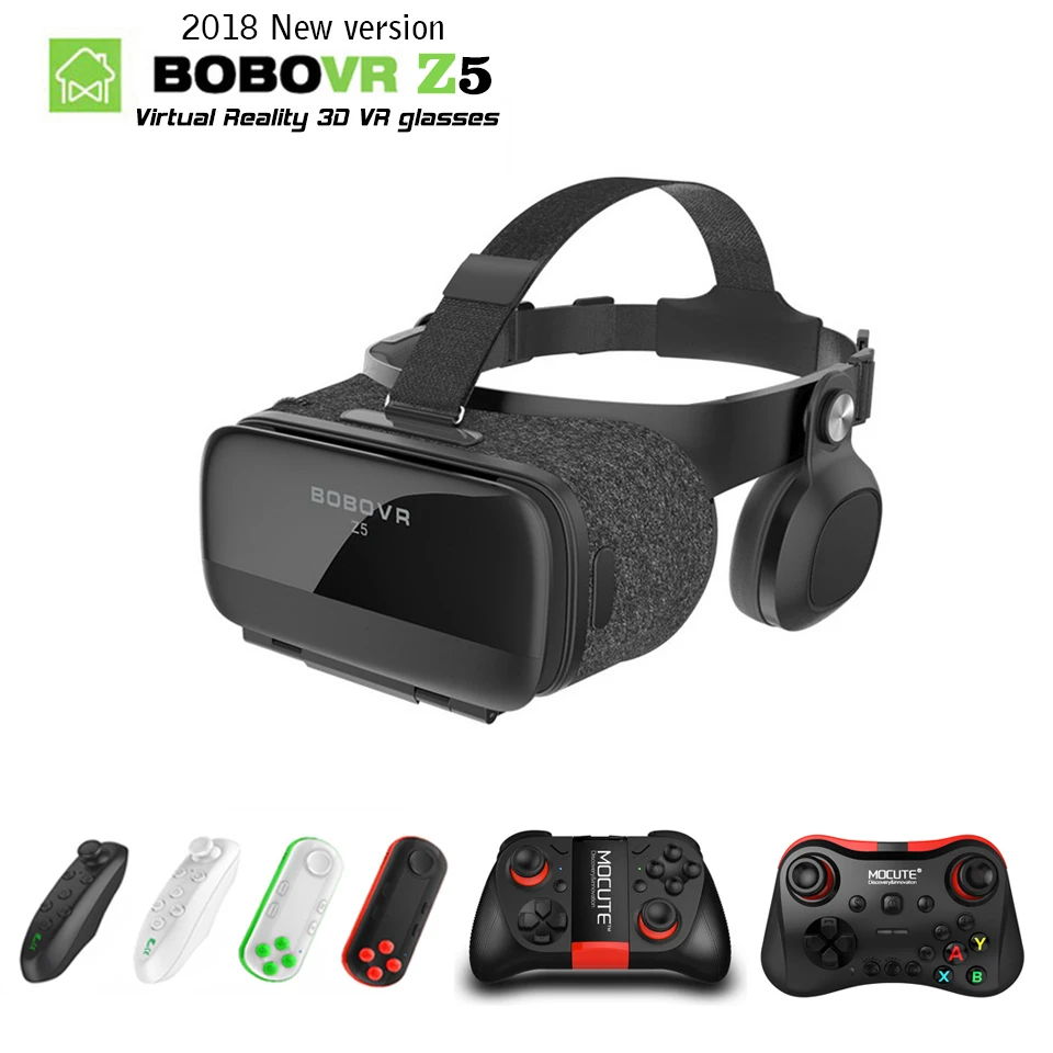 BOBOVR Z5 120 FOV 3D VR Virtual Reality Glasses Remote Android Cardboard Headset Stereo Helmet Box +Gamepad for Smartphones 2.0
BOBOVR Z5 120 FOV 3D VR Virtual Reality Glasses Remote Android Cardboard Headset Stereo Helmet Box +Gamepad for Smartphones 2.0