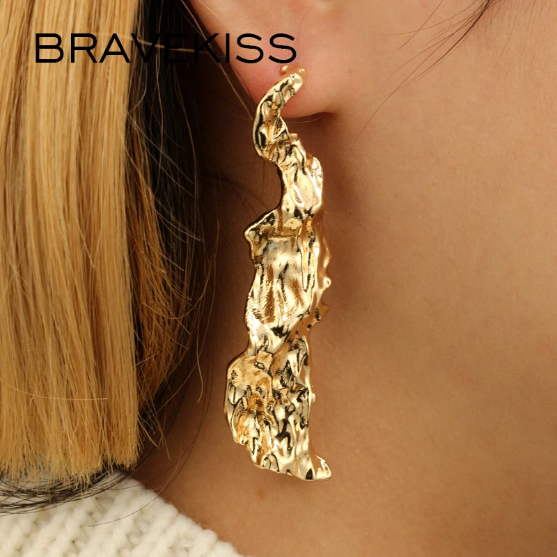 BRAVEKISS Vintage Irregular Long Drop Earrings For Women Metal European Gold Silver Earrings 2019 New Fashion Jewelry BPE1445
BRAVEKISS Vintage Irregular Long Drop Earrings For Women Metal European Gold Silver Earrings 2019 New Fashion Jewelry BPE1445