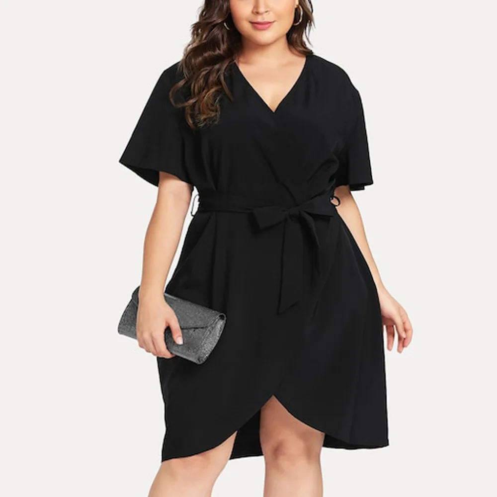 Bandage Dress Plus Size Casual Women Sashes V-Neck Solid Straight Dresses Summer Elegant Belt Knee-Length vestito donna #10
Bandage Dress Plus Size Casual Women Sashes V-Neck Solid Straight Dresses Summer Elegant Belt Knee-Length vestito donna #10