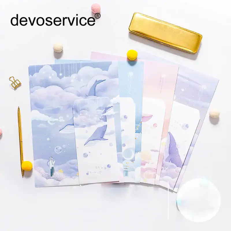 9pcs Set 3 Envelops 6 Writting Paper Envelope Letter Writing Paper Letter Sets For Postcard Kids Gift School Stationer Supplies Aliexpress