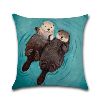 Romantic Otter Printed Pillow Case Cotton Linen Cute Otter Pillowcase Decorative Pillowcases Cover funda de almohada
Romantic Otter Printed Pillow Case Cotton Linen Cute Otter Pillowcase Decorative Pillowcases Cover funda de almohada