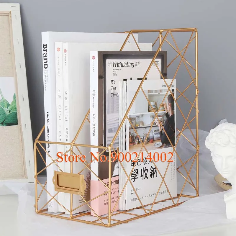Double Gold File Holder Desktop Office Magazine Rack Study Shelf Storage File Holder Desk Storage Basket Bookend Home Decoration
Double Gold File Holder Desktop Office Magazine Rack Study Shelf Storage File Holder Desk Storage Basket Bookend Home Decoration