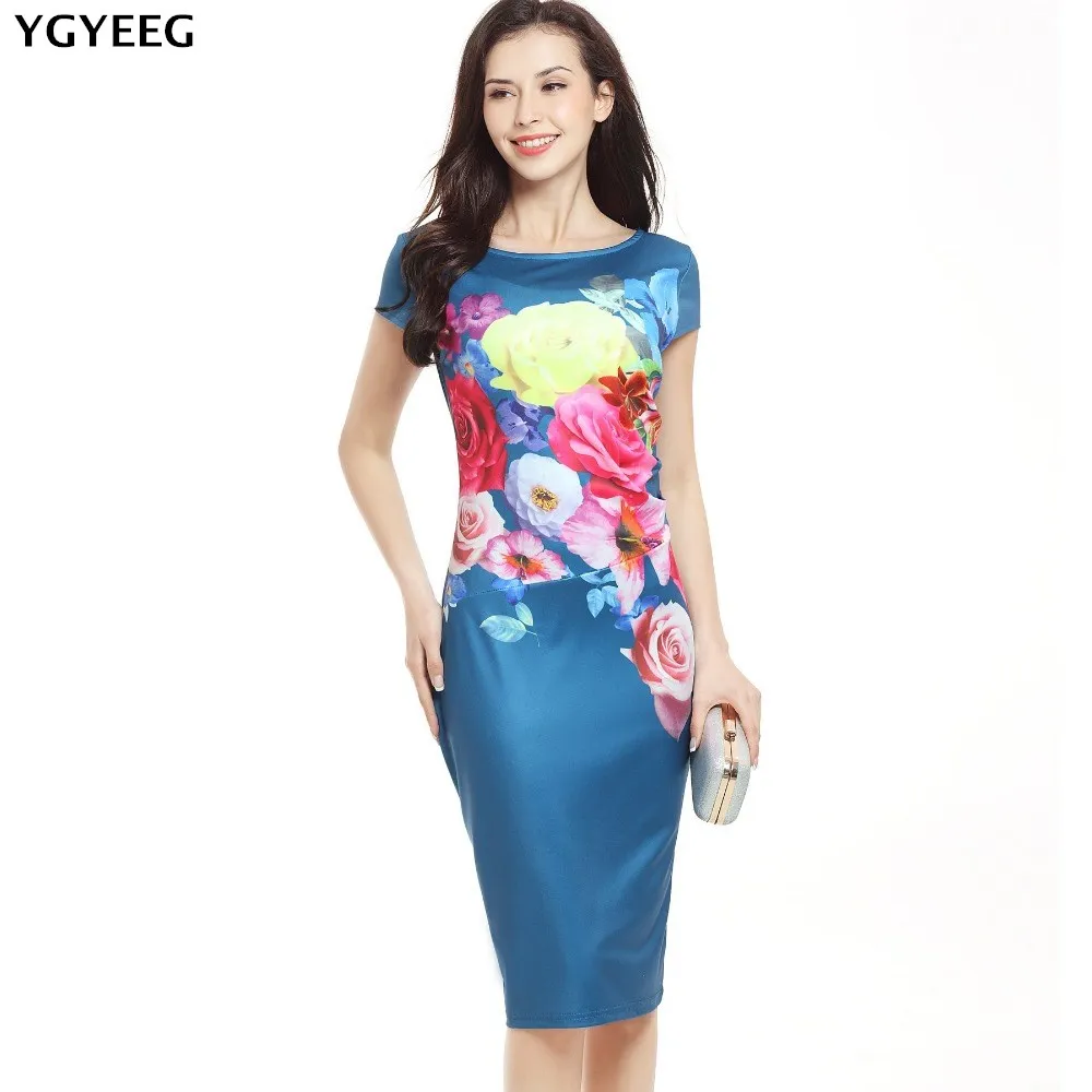 YGYEEG Work Style Summer Women Pack Hip Dresses Elegant Slim Short Sleeve Floral Print Bridesmaid Mother Of Bride Party Dress
YGYEEG Work Style Summer Women Pack Hip Dresses Elegant Slim Short Sleeve Floral Print Bridesmaid Mother Of Bride Party Dress