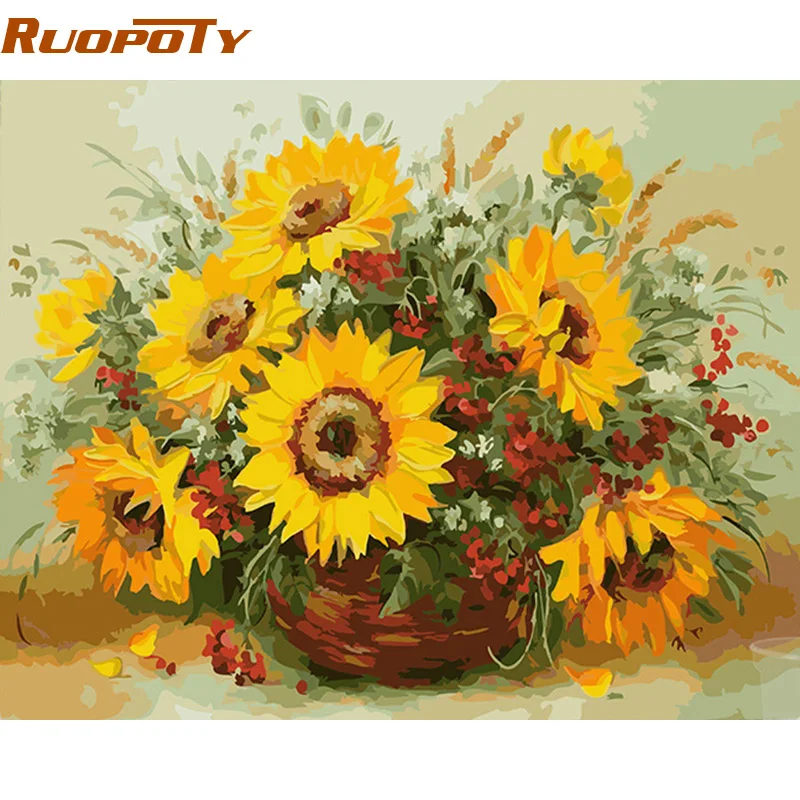 RUOPOTY diy frame Colorful Sunflower DIY Painting By Numbers Modern Wall Art Picture Unique Gift With Box Send For Home Decor
RUOPOTY diy frame Colorful Sunflower DIY Painting By Numbers Modern Wall Art Picture Unique Gift With Box Send For Home Decor