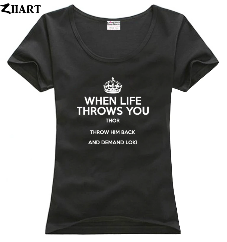 imperial crown when life throws you thor throw him back and demand loki girl woman female o-neck cotton short-sleeve T-shirt
imperial crown when life throws you thor throw him back and demand loki girl woman female o-neck cotton short-sleeve T-shirt
