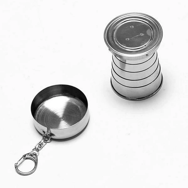 Folding Collapsible Cup Stainless Steel Portable Outdoor Travel Camping Best Selling Combinations of wild cookers sets | Спорт и