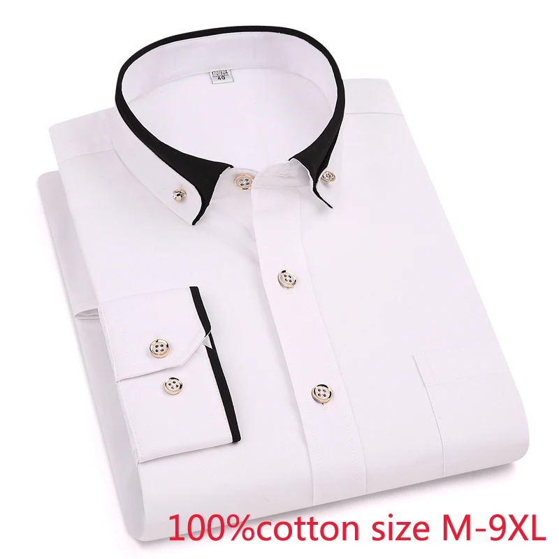 2019 new arrival Spring autumn men formal Extra Large Pure Cotton long sleeve Shirts high quality plus size M- 6XL 7XL 8XL 9XL
2019 new arrival Spring autumn men formal Extra Large Pure Cotton long sleeve Shirts high quality plus size M- 6XL 7XL 8XL 9XL