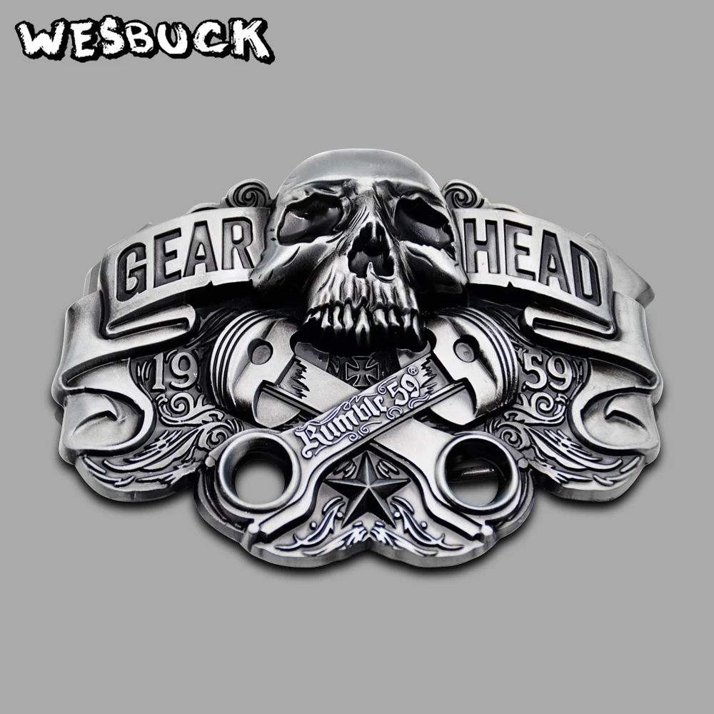 WesBuck Brand New Style High quality GEAR HEAD Skull men's Women Metal belt buckle With PU Belt Holiday gifts
WesBuck Brand New Style High quality GEAR HEAD Skull men's Women Metal belt buckle With PU Belt Holiday gifts