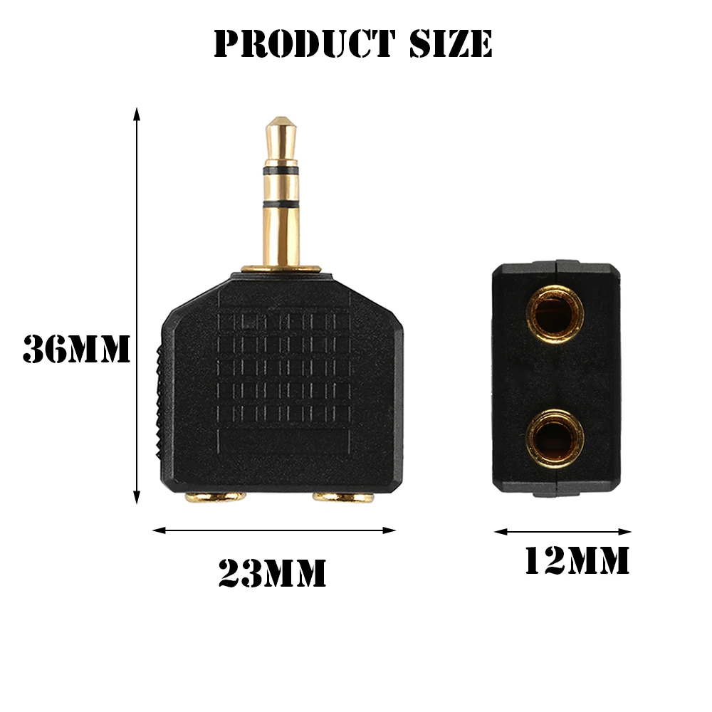 1PC 3.5mm Stereo Jack Headphone Splitter Adapter 1 Plug to 2 Sockets Connector Black Cheap Earphone Adapter Sep4
1PC 3.5mm Stereo Jack Headphone Splitter Adapter 1 Plug to 2 Sockets Connector Black Cheap Earphone Adapter Sep4