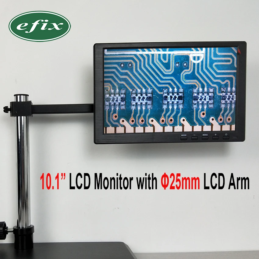 efix 10.1" 8" LCD Screen Monitor HDMI USB VGA AV BNC with 33mm 25mm Diameter Metal Support Arm Monocular Trinocular Microscope
efix 10.1" 8" LCD Screen Monitor HDMI USB VGA AV BNC with 33mm 25mm Diameter Metal Support Arm Monocular Trinocular Microscope
