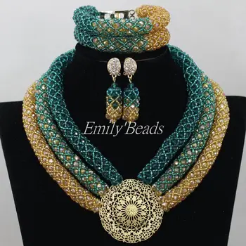Fashion Teal Green African Beads Party Necklace Set Champagne Gold Nigerian Wedding Bridal Jewelry Set Free Shipping AIJ356
Fashion Teal Green African Beads Party Necklace Set Champagne Gold Nigerian Wedding Bridal Jewelry Set Free Shipping AIJ356