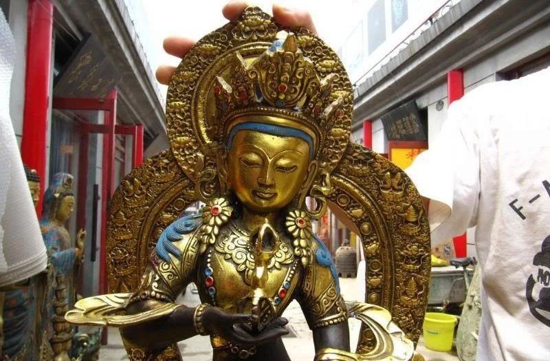 Tibet Bronze Copper Gild painted Vajrasattva Vajradhara Buddha Kwan Yin Statue 8.02
Tibet Bronze Copper Gild painted Vajrasattva Vajradhara Buddha Kwan Yin Statue 8.02