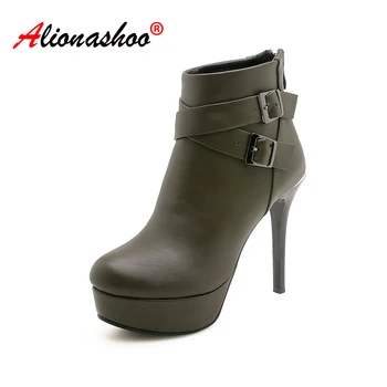 Fashion Women Ankle Boots High Heels Buckle Strap Red Shoes Woman Platform Pu Buckle Boots Ladies Shoes Female Plus Size 10 42
Fashion Women Ankle Boots High Heels Buckle Strap Red Shoes Woman Platform Pu Buckle Boots Ladies Shoes Female Plus Size 10 42
